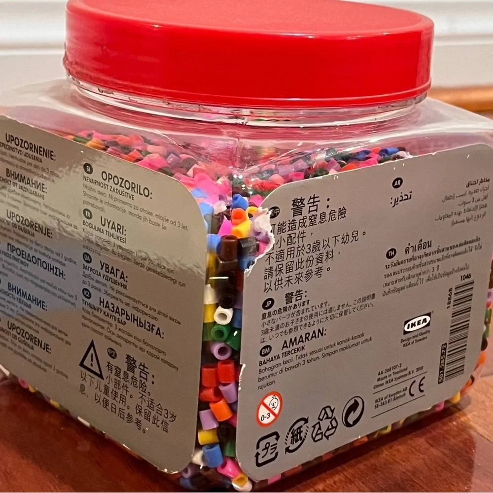 Ikea Pyssla Perler Multi Colored Jewelry Craft Beads with 9 Pegboards